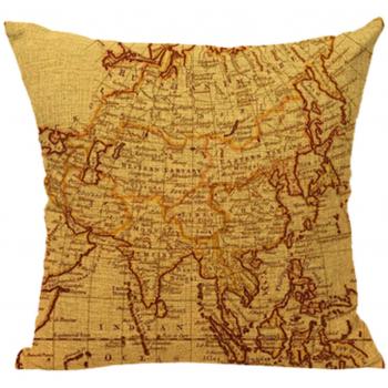 Federa cuscino mappamondo per libreria