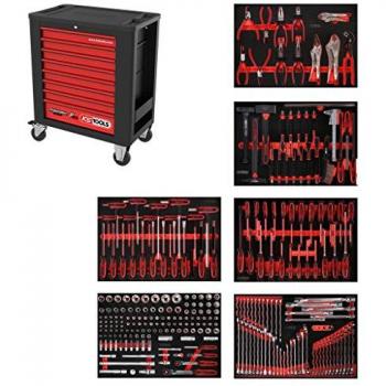 KS Tools Performanceplus Werkstattwagen P15 mit 271 Werkzeugen und 6 Schubladen