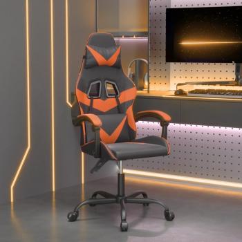 Chaise Gamer Vidaxl en noir et orange, similicuir