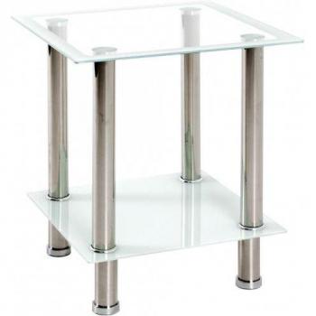 HAKU Beistelltisch Glas transparent 40 x 40 x 46 cm