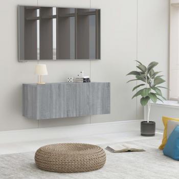 Grey Engineered Wood TV Cabinet 80x30x30 cm