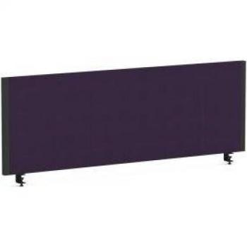 1200 mm Impulse/Evolve Plus Bench Screen, Black Frame, Bespoke Tansy Purple Fabric