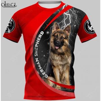 Casual German Shepherd 3D Printed Short Sleeve Top