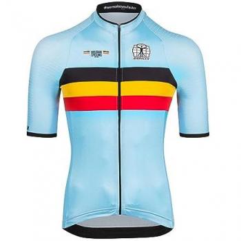 Maillot Bioracer 2023 Icon Classic Belgique bleu manches courtes
