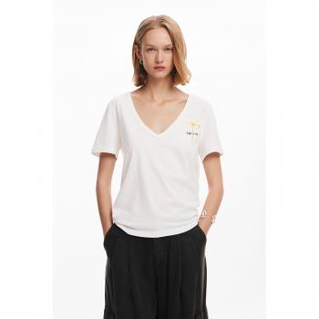 T-Shirt Desigual Vini Bianco Regular Fit