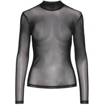 Pieces Langarmshirt PCNINNI LS T-NECK MESH TOP NOOS BC
