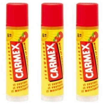 Promoção: 3 Carmex Click Stick Morango 4,25g