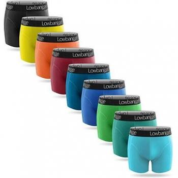 Lowbangge Boxer Uomo Cotone Intimo Sportivo Mutande Slip Elasticizzato Pantaloncini (Pacco da 7)