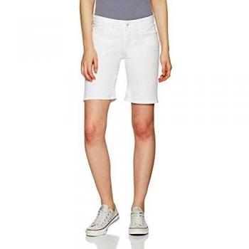 Pepe Jeans Poppy Pantaloncini Blu Optic White Taglia 32 Donna