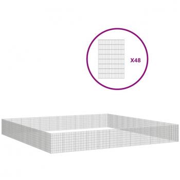 VidaXL Enclos Libre 48 Panneaux 54x80cm Fer Galvanisé