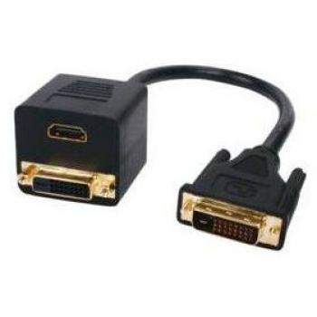 Cable divisor DVI-D a DVI-D + HDMI 0.15 m