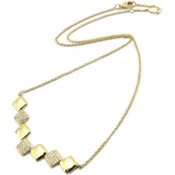 Les Trésors de Lily P5039: Sissi‑Kollektion, weißes Goldhalsband
