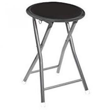 Tabouret pliant Basic D 30 x H 45 cm Noir