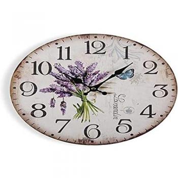 Wanduhr Versa Lavendel Holz 28 cm