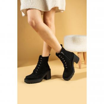 Stivali neri con chiusura lampo per donna 36