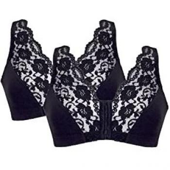 Black Dual Lace Front Quick‑Fit Bra Bundle