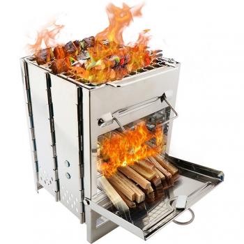 Tragbarer Holzofen für Outdoor-Kochen