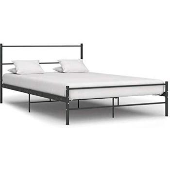 Bed Frame, Grey, Metal, Size 120x200 cm, by vidaXL, without Mattress (Product Code: 284686)