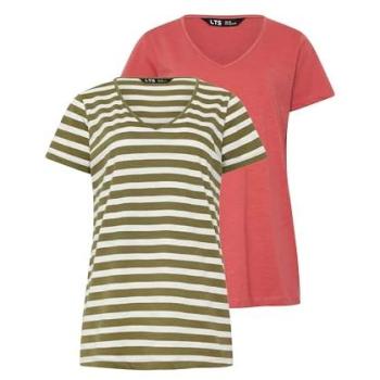 Tall Stripe T‑Shirt Pair – Women 16