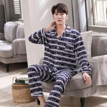 Set Pijamas Hombre Algodón 100% con Cuello Pico