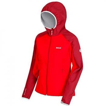 Regatta Damen Hooded Softshell Jacke Arec II, XL, Wasserabweisend, Windresistent, Rot / Tibetisch