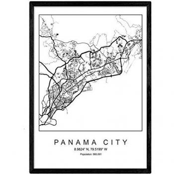 Lámina Mapa Ciudad Panamá