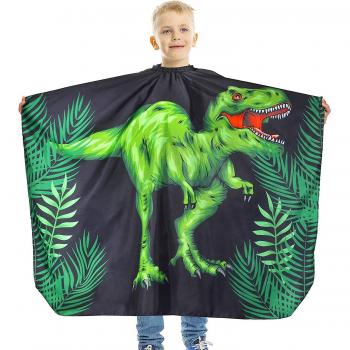 Capa Protectora para Corte de Pelo Infantil con Dinosaurios