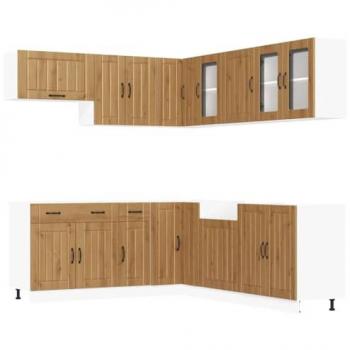 11-Piece Artisan Oak Kitchen Cabinet Set