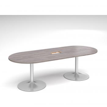 Trumpet Base Radial Boardroom Table 2400mm