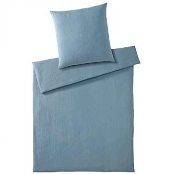Elegante Bettwäsche »Smooth«, Musselin, 2-teilig, rauchblau