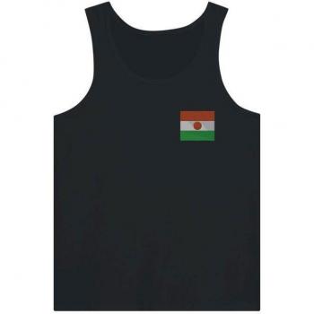 Fitted Black Tank Top Featuring Niger Flag – Pure Cotton