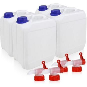Coffret 4 bidons d’eau 5 L, sans BPA – Höfer Chemie