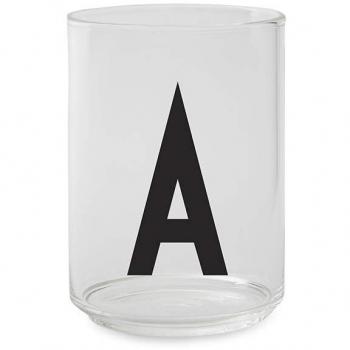 Design Letters Wasserglas mit Buchstabe A