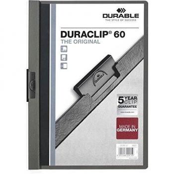 Support Documentaire DuraClip 60 A4 Anthracite Gris