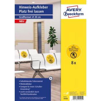 Avery Zweckform Schilder selbstklebend A4 200mm Bitte diesen Platz frei lassen