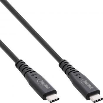InLine® USB4 Typ-C Kabel 2m, PD 240W, 8K60Hz, TPE schwarz