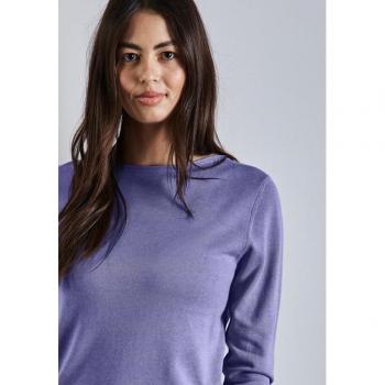 Street One Pull femme en maille douce violet, taille 40