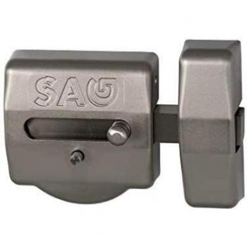 Cerrojo para puerta de entrada con llave exterior. Mod. CSI. Niquel s