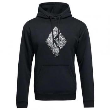 Engineered Diamond Felpa a Cappuccio Nero (Black Diamond) – S