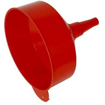 Sealey Funnel Large 250mm Fixed Spout with Filter Fuel & Oil Resistant Funnel F3