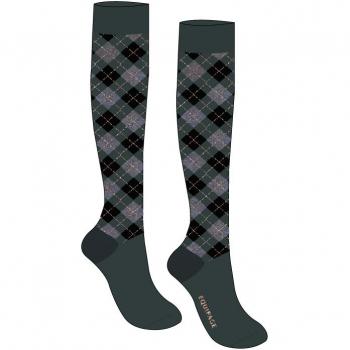 Chaussettes EQ LAX argyle Vert Épinette (28-32)