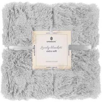 Springos Coperta Letto 200x220 Grigia Doppio Lato