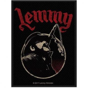Patch Unisize Lemmy Microphone Noir et Rouge