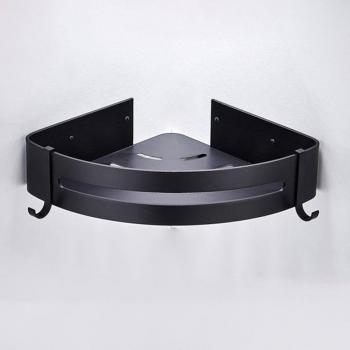 Black Wall-Mounted Shower Shelf