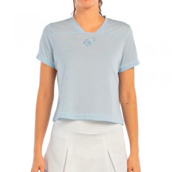 Ropa de Padel Mujer: Camiseta Bullpadel Beá 25V – Aqua