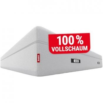 Die BODYGUARD® Boxspring Matratze von bett1.de, 28 cm hoch, ohne Metall-Federn, aus 100% Vollschaum, Härtegrad weich/fester, 80x200