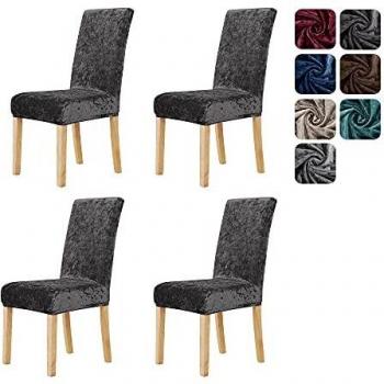 Luxe Velvet Dining Seat Covers with Elastics