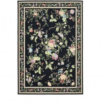 Costanzo Machine Woven Black Rectangle Rug 120x170cm