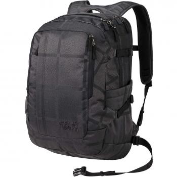 Jack Wolfskin Jack.Pot De Luxe Y.D. Schulrucksack – Schwarze Big‑Check Farbe, Einheitsgrößenmodell