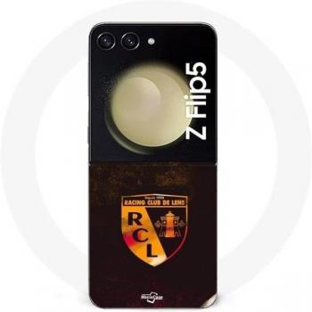 Housse RCL Samsung Galaxy Z Flip5 – Touche Orange sur Fond Noire